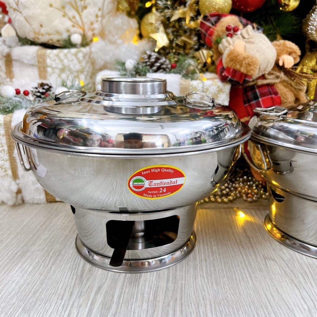Nồi Lẩu Cù Lao - Nồi Lẩu Lẩu Than tiện dụng Inox Tân Tiến Đạt Cao Cấpo