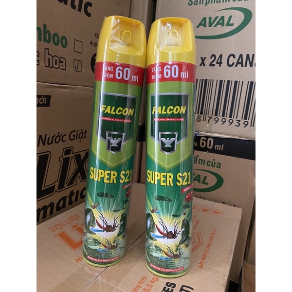 combo 2 Bình xịt muỗi Falcon hương chanh / lựu 600ml