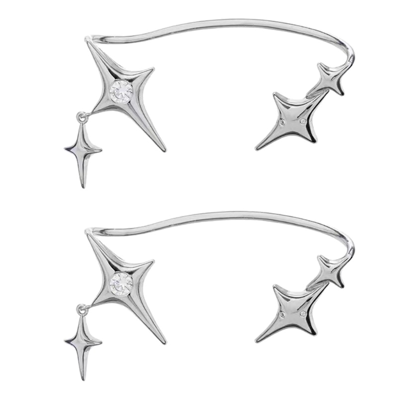Fashion Star Clip Earrings Ear Cuff for none-Pierced Ears Cartilage Jewelry