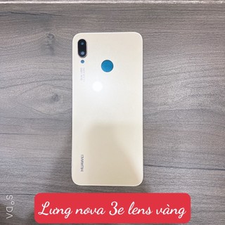 Lưng vỏ huawei nova 3e, nắp lưng, lưng kính có kính camera ngoài, viền lens p20 lite, NE-TL00, ANE-LX1, ANE-LX2, ANE-LX3