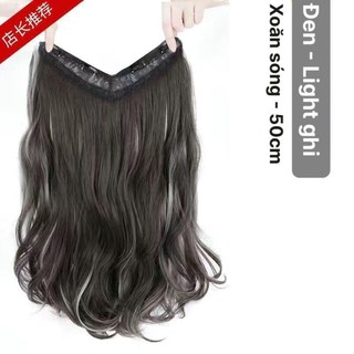 Tóc Giả Chữ U Ombre Xoăn Light Khói, Tóc Giả U Nửa Đầu Cao Cấp HaminStore