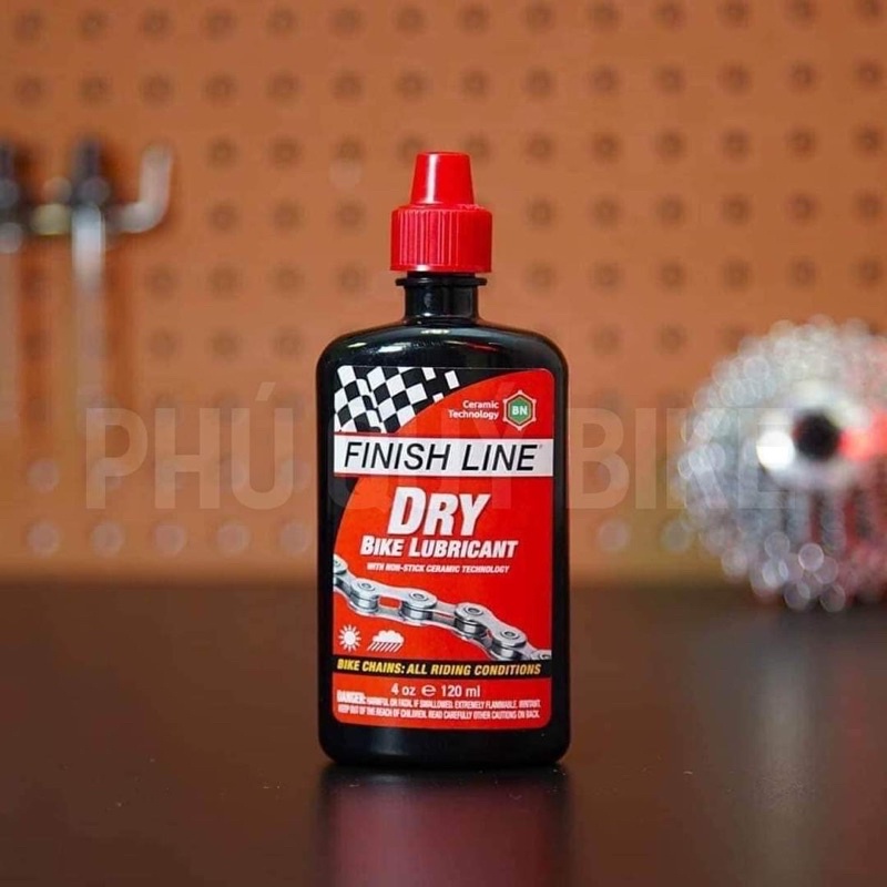 Dầu Tra Sên Khô FINISH LINE DRY 120ml DRY Bike Lubricant Teflon