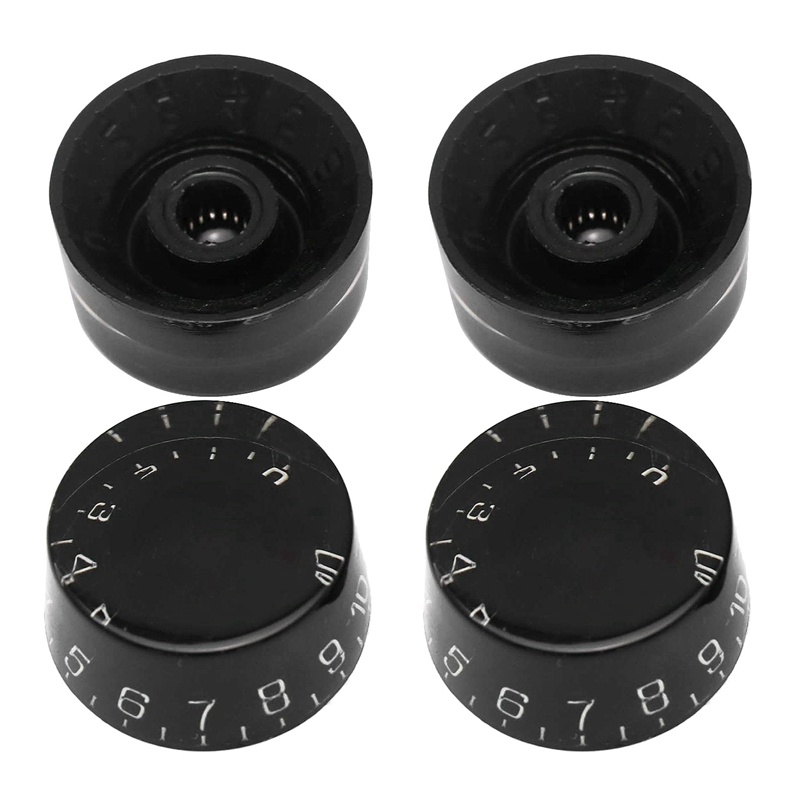4 Đàn Guitar Điện Top Hat Núm Tốc Độ Âm Lượng Âm Thanh Điều Khiển Núm Tương Thích Cho Les Paul LP Phong Cách Đàn Guitar