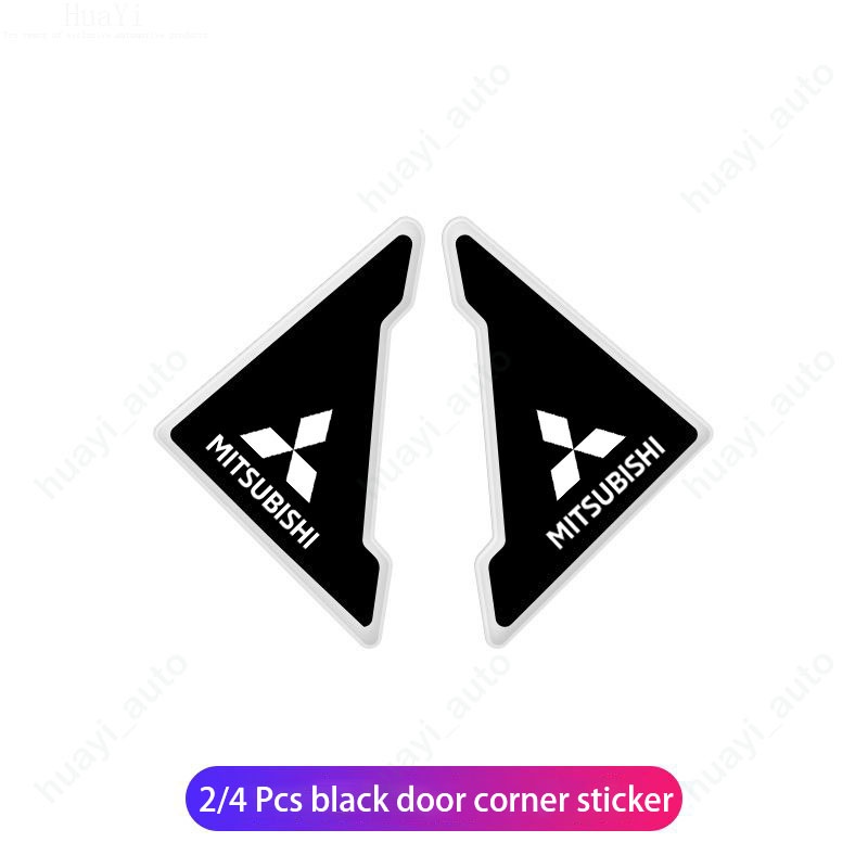 Set 2 / 4 Miếng Dán Góc Cửa Xe Hơi mitsubishi Màu Đen Chống Va Chạm / Trầy Xước Cho Attrage Mirage G4 Triton Xpander Pajero Lancer