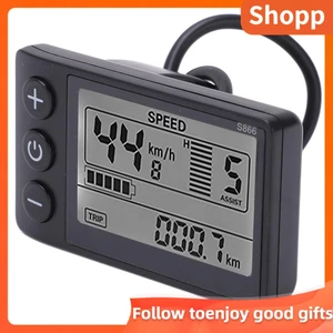 Shopp1 Xe Đạp Điện S866 24/36/48V Cắm Màn Hình LCD Cho Xe Đạp Điện Phần Xe Tay Ga Chống Thấm Nước
