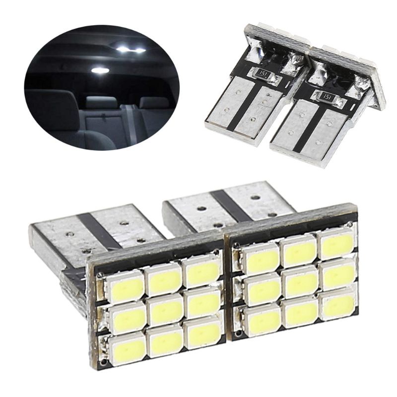 Mon 2 Bóng Đèn LED Cho Đèn Pha Ô Tô T10 194 168 W5W 9 LED SMD Bóng Đèn FogLamp Sáng