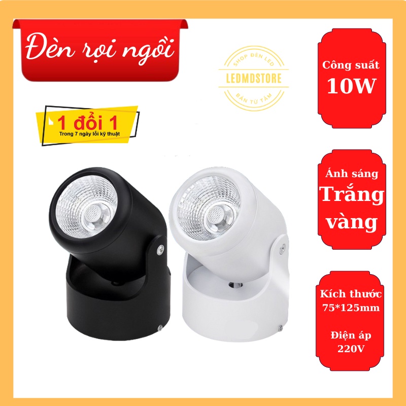 Đèn LED rọi ngồi 10W , có thể chỉnh hướng, đèn xoay 360 chiếu rọi tập ...