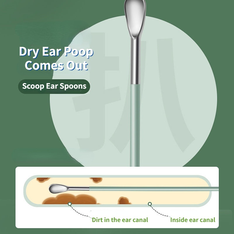 Set 6 Dụng Cụ Lấy Ráy Tai Bằng Thép Không Gỉ Tiện Dụng