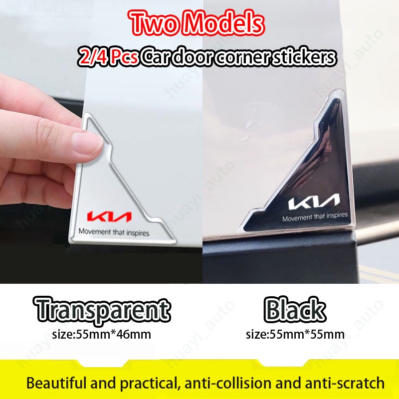 2 / 4 Miếng Dán Góc Cửa Xe Hơi Trong Suốt Chống Trầy Xước Cho Onet niro cerato Sonic rio sportage morning Selenos k2 k3 k5