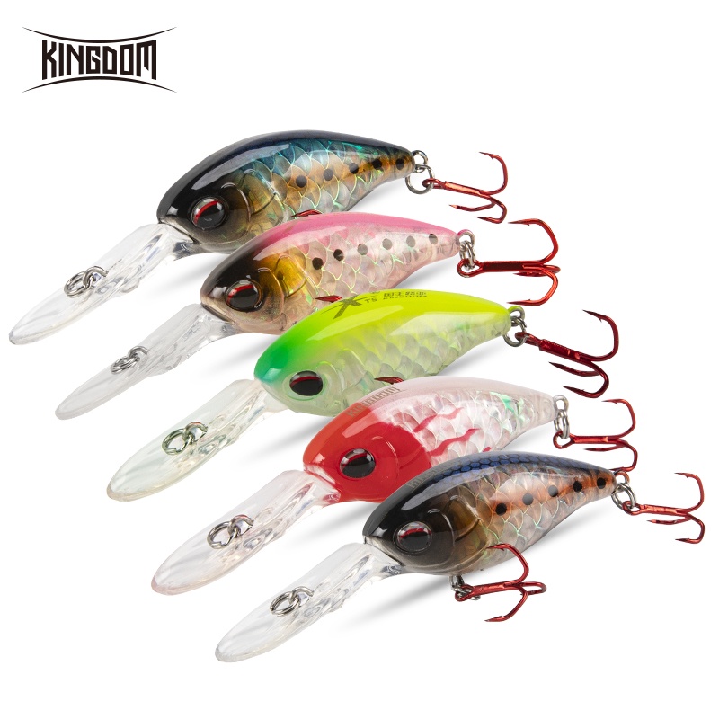 Mồi Câu Cá Giả Kingdom 3507 Bằng Nhựa Cứng Dạng Minnow Độ Lặn 0.5-2.5 Kích Thước 50mm 10.5g