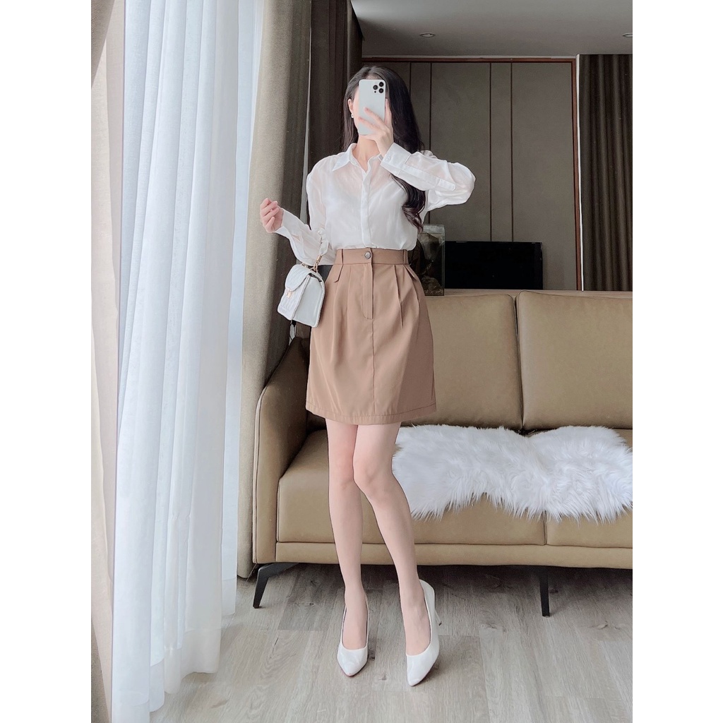 Ảnh De Leah - Chân Váy Kaki Mini - Thời Trang Thiết Kế 3
