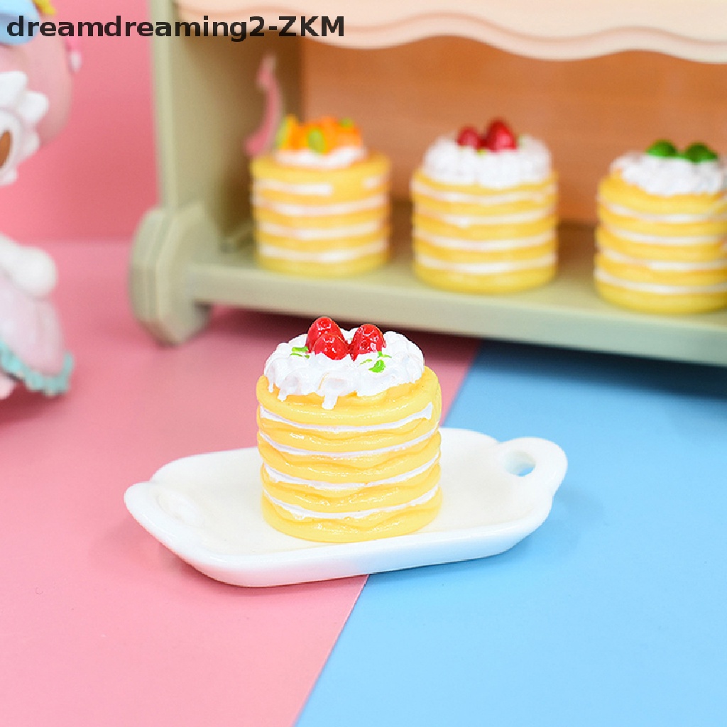 [dreamdreaming] 2 Chiếc Tỉ Lệ 1 / 6 Nhà Búp Bê Bánh Thu Nhỏ Bánh Mì Tự Làm Món Tráng Miệng [zkm]