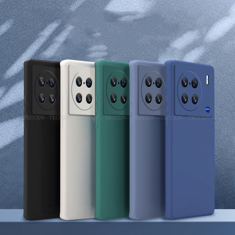 Ốp Điện Thoại TPU Dẻo Vuông Màu Kẹo Ngọt Tươi Tắn Đơn Giản Cho Vivo X90 X80 X70 X60 Pro