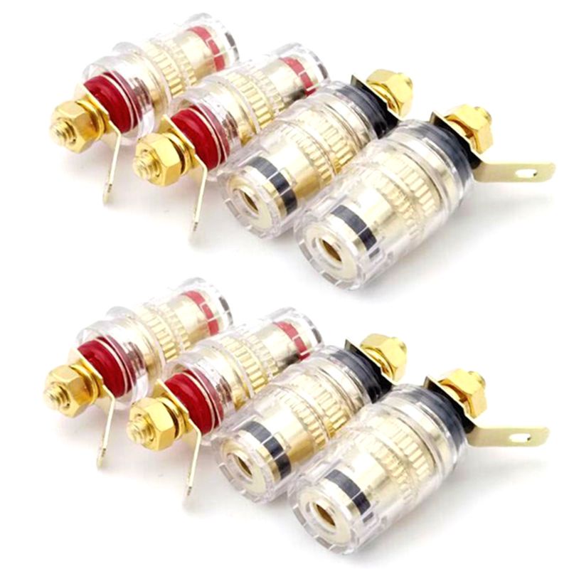 Pcf * 8 Cái Bộ Loa Thiết Bị Đầu Cuối Ràng Buộc Bài 4 Mm Chuối Cắm Ổ Cắm Bộ Khuếch Đại Tần Số Thấp Kết Nối Cho Loa