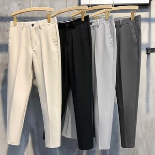Dạo Phố Mùa Xuân Mùa Hè Màu Trơn Quần Côn Nam Anh Không Sắt Slim-fit Skinny Quần Thường Ngày Phù Hợp Với Quần Size 27-42