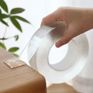 Băng keo 2 mặt 5m siêu dính trong suốt , chất liệu dán mọi vật dụng
