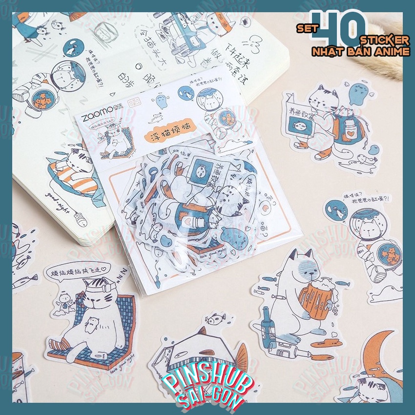 CÓ SẴN] BỘ 40 MIẾNG STICKER NHẬT BẢN ANIME DÙNG DÁN SỔ, TRANG TRÍ ...