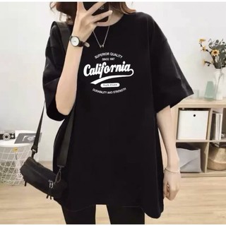 Áo thun phông 3158 nữ nam unisex tay lỡ form to rộng dấu quần chất liệu cotton KONOVA in chữ CALIFORNIA