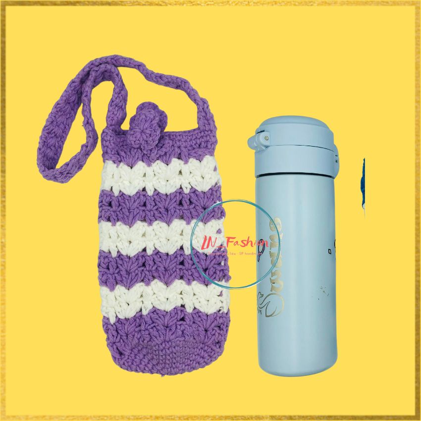 Túi Đựng Bình Nước Móc Len Thủ Công - Túi Đựng Bình Giữ Nhiệt - LN_Handmade