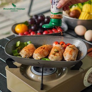 Đĩa Đựng Thức Ăn Bằng Titan Siêu Nhẹ Kèm Túi Đựng Tiện Dụng Mang Theo Du Lịch Cắm Trại