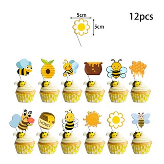 ST2 Ong Chủ Đề Trẻ Em Tiệc Sinh Nhật Trang Trí Biểu Ngữ Bánh topper Bóng Bộ Cung Cấp TS2
