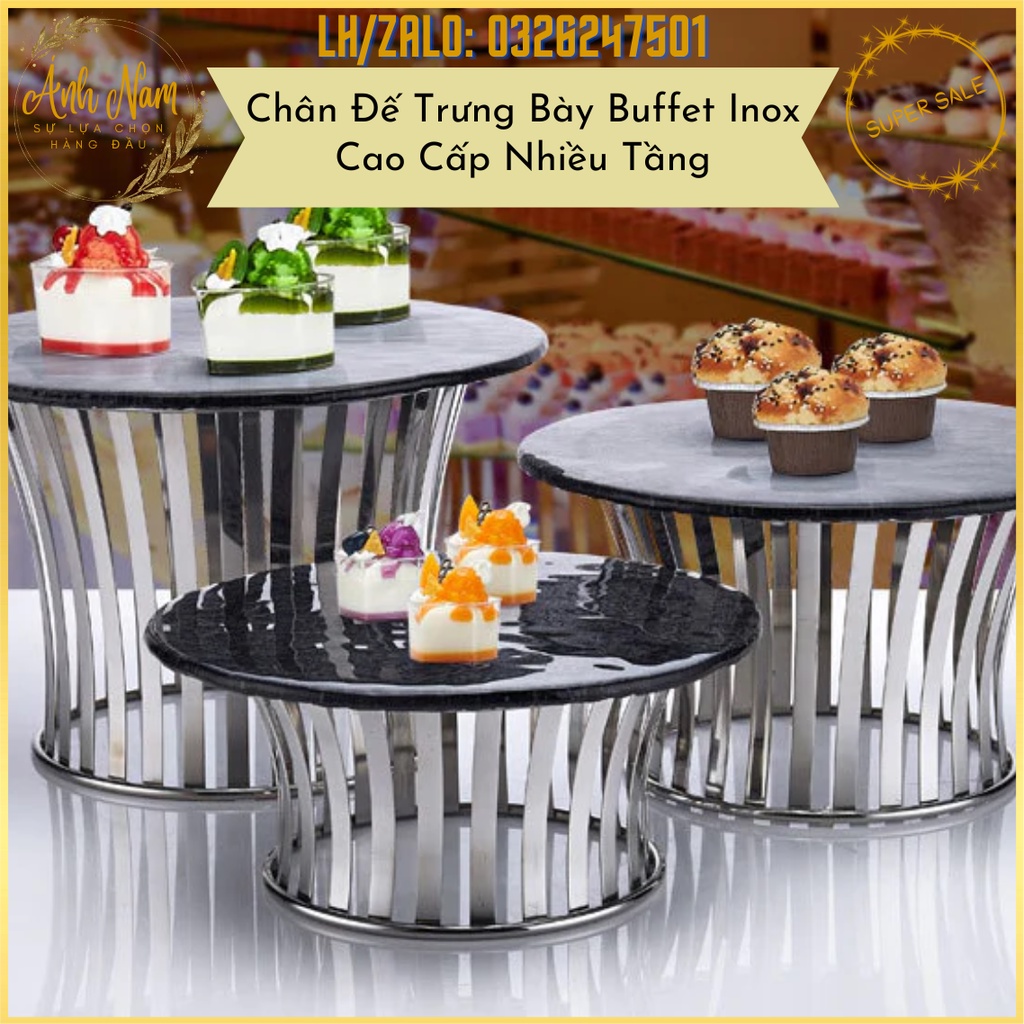 Chân Đế Trang Trí Buffet Hình Trụ Tròn Inox Cao Cấp Nhiều Kích Thước ...