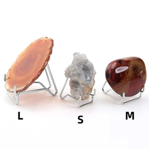 BTF Đá Quý-Giá Đỡ Mỏ Kim Loại Cánh Tay Màn Hình Đứng Đá Geode Màn Hình Tấm Giá Đỡ Khung Đứng Cho Hình Sưu Tập