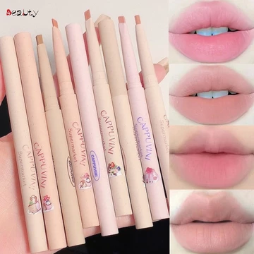 5 Màu Son Môi Bút Matte Lip Contour Tint Son Môi Bút Chống Thấm Nước Lâu Dài Chống Dính Cốc Son Lót Bút Chì Mỹ Phẩm