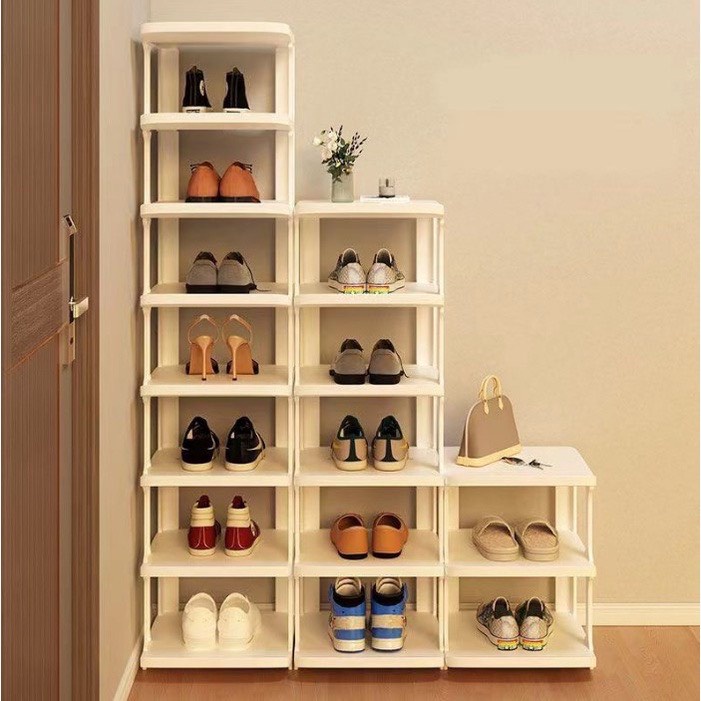 kệ để giày, Giá để giày 5 tầng kiểu mới đa năng thông minh chất liệu nhựa cao cấp
