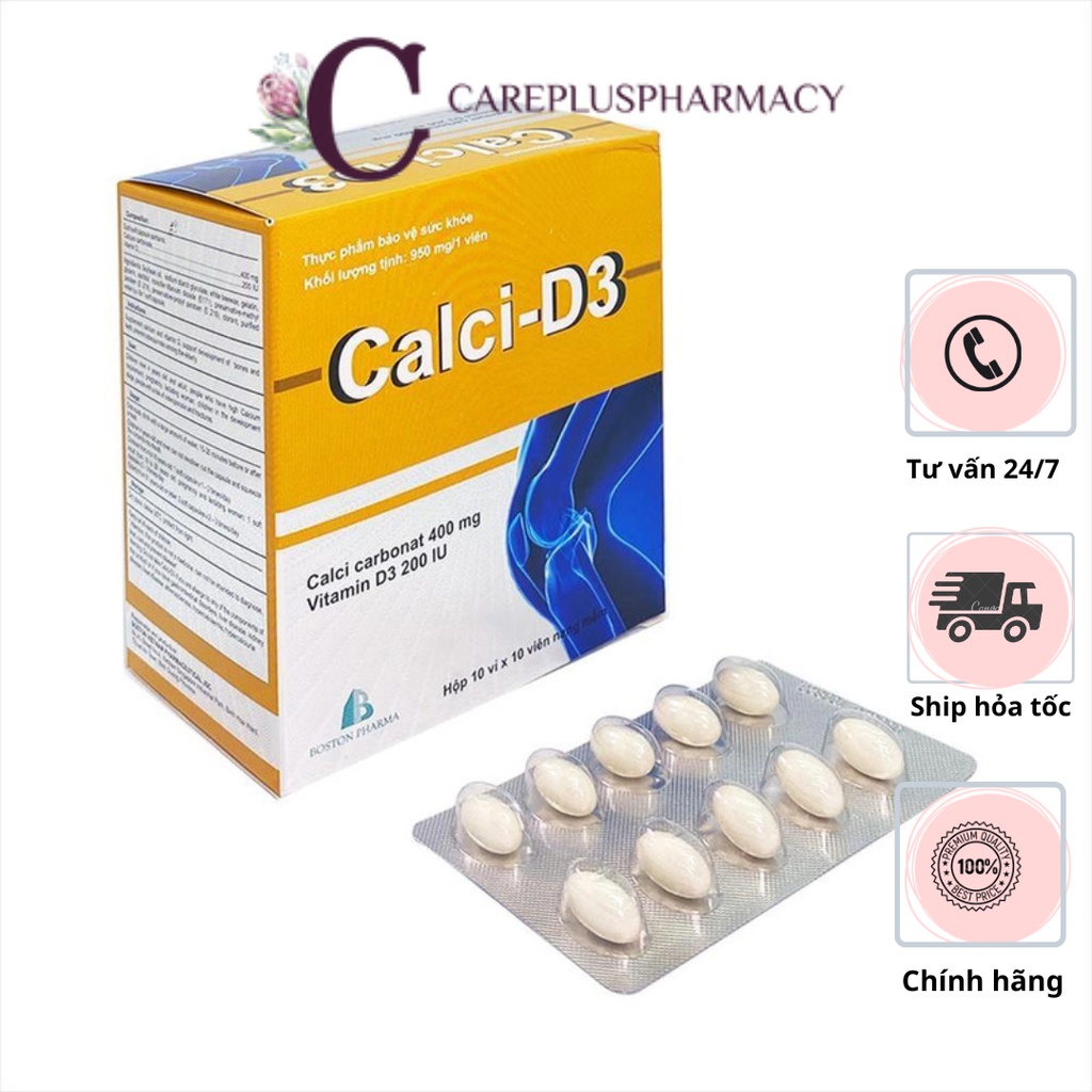 Calci-d3 viên uống bổ sung canxi và vitamin d3 ( hộp 100 viên ...