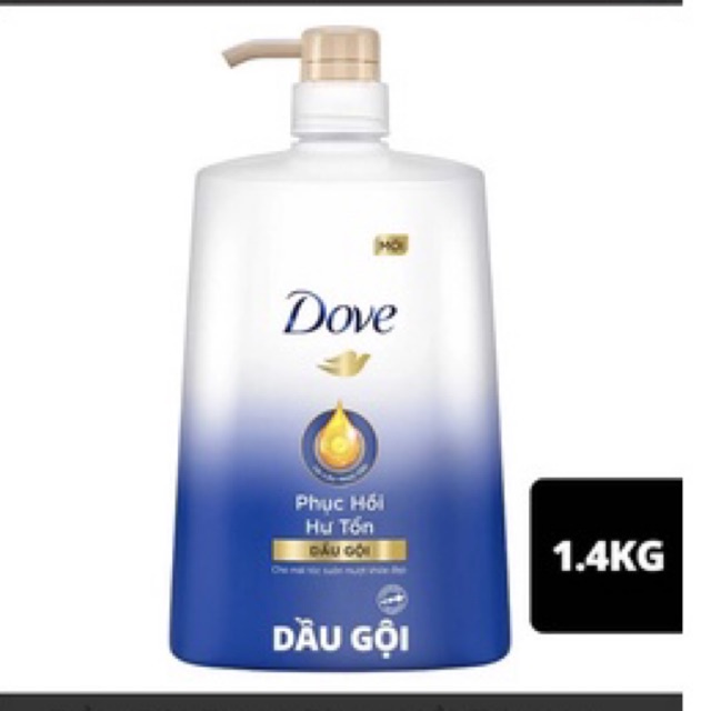 Dầu Gội Dove Phục Hồi Tóc Hư Tổn 900gr/ 1.4Kg