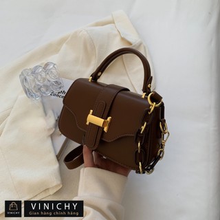 Túi xách nữ đeo chéo, đeo vai VINICHY, da đẹp size 21cm HA307