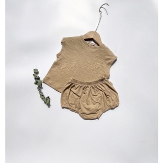 Bộ cotton xược vintage cho bé trai bé gái