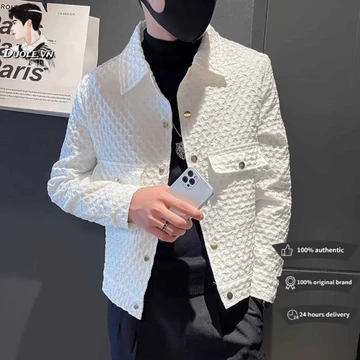 【m-3xl】Áo khoác nam fashion cotton simple unisex in nổi dáng ôm phong cách hàn quốc nhật bản 2 màu tùy chọn áo khoác nam trắng unisex áo khoác nam Hàn Quốc khoác bigsize áo khoác gió nam đen