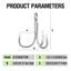 Bộ 10 Móc Câu Cá Ba Tiêu # 2# 4# 6# 8# 10# Móc Câu Cá Nước Mặn Bằng Thép Carbon Chất Lượng Cao