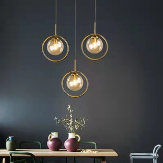 AIMI Đèn Chùm Thủy Tinh Đèn Trang Trí Nội Thất Đèn Nhà Hàng Phòng Khách Phòng Ngủ Đầu Giường Mặt Dây Chuyền Đèn Nhà Bếp Cafe Bar Đèn Treo Trần
