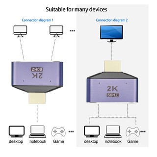 Bộ Chia hdmi 2 Trong 1 2 Cổng Ra 2k @ 60hz 2 Trong 1 hd Có Công Tắc Đèn led
