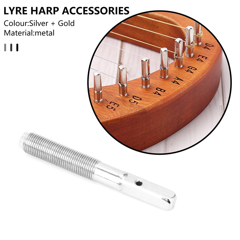 20 Chiếc Lyre Harp Chỉnh Pin Móng Tay Với 20 Chiếc Đinh Tán Bộ Cho Lyre Harp Nhỏ Đàn Harp Nhạc Cụ Dây