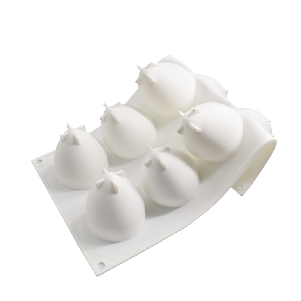 Khuôn silicone 8 Ô Làm Bánh 15 Ô Hình Trái Dâu 3D diy