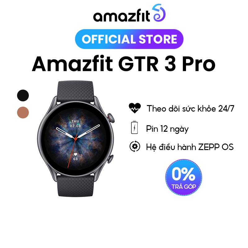 Đồng hồ thông minh cao cấp Amazfit GTR 3 PRO - Pin 12 ngày - Tiếng Việt | Chính hãng