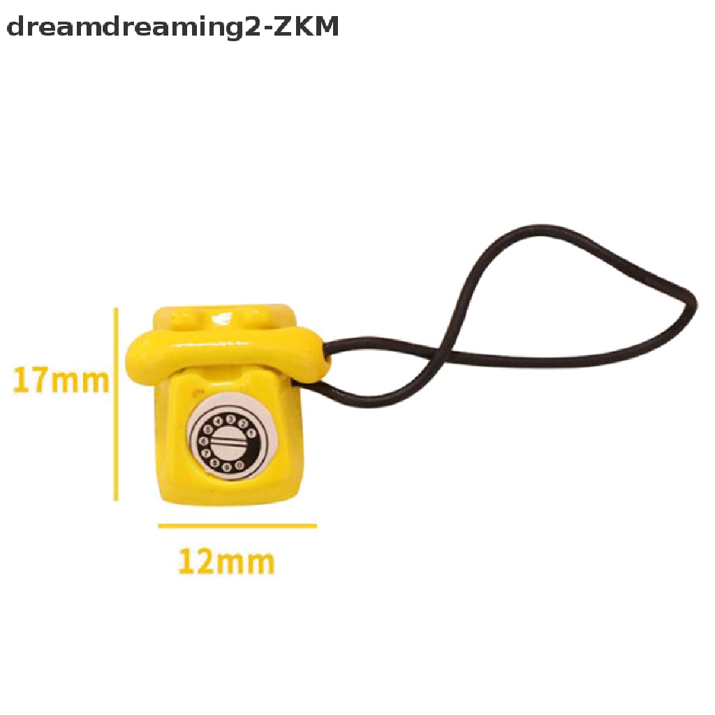 [Dreaming] Mô Hình Điện Thoại Bàn Mini Cổ Điển Trang Trí Nội Thất Nhà Búp Bê [zkm]