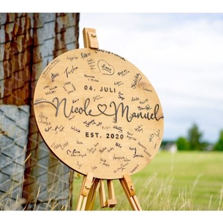 Bảng Ký Tên wedding chữ gỗ nổi đủ size 40cm 50cm 60cm  | hình tròn |Bảng ký tên| THAO WEDDING Guestbook Mẫu 0790
