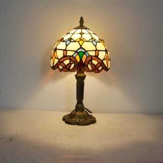 20cm Đèn Bàn Nhỏ Retro Màu Thủy Tinh Baroque Chuồn Chuồn Đèn Đầu Giường Cho Phòng Khách Nghiên Cứu Phòng Ngủ