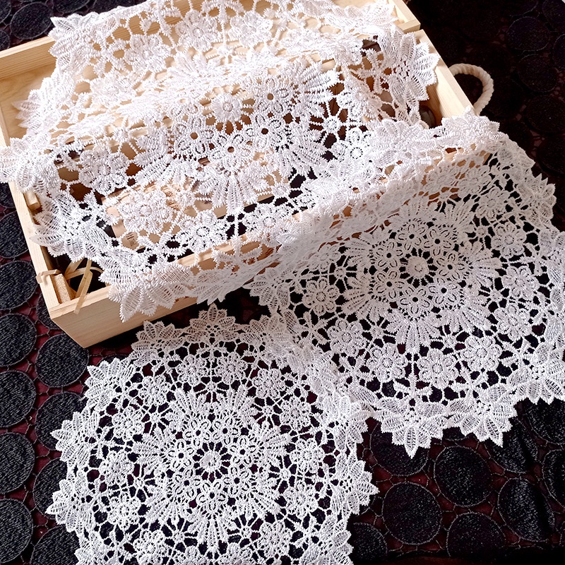 Tấm Lót Cốc / Đĩa / Cốc Cà Phê Cách Nhiệt Hình Tròn Thêu Ren Hoa Rỗng ...