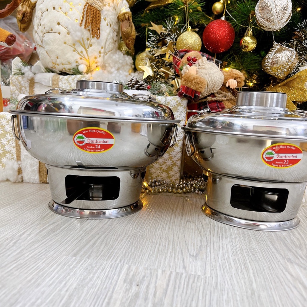 Nồi Lẩu Cù Lao - Nồi Lẩu Lẩu Than tiện dụng Inox Tân Tiến Đạt Cao Cấpo
