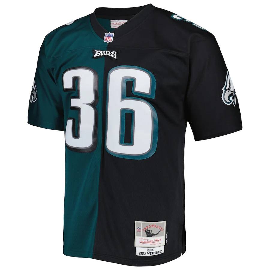 Sy3 2004 NFL Philadelphia Eagles Jersey Westbrook No.36 Áo Bóng Đá Cổ Điển Huyền Thoại Thể Thao Áo Người Hâm Mộ Phiên Bản YS3