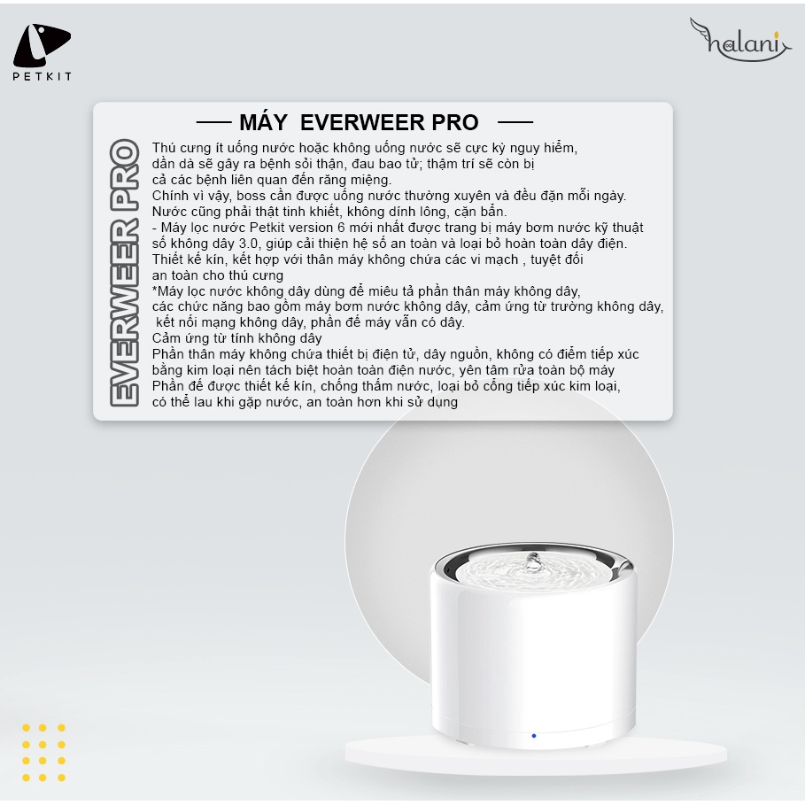 Ảnh Máy Uống Nước Cho Mèo Petkit, Máy Lọc Nước Không Dây Eversweet Pro Kết Nối App 2