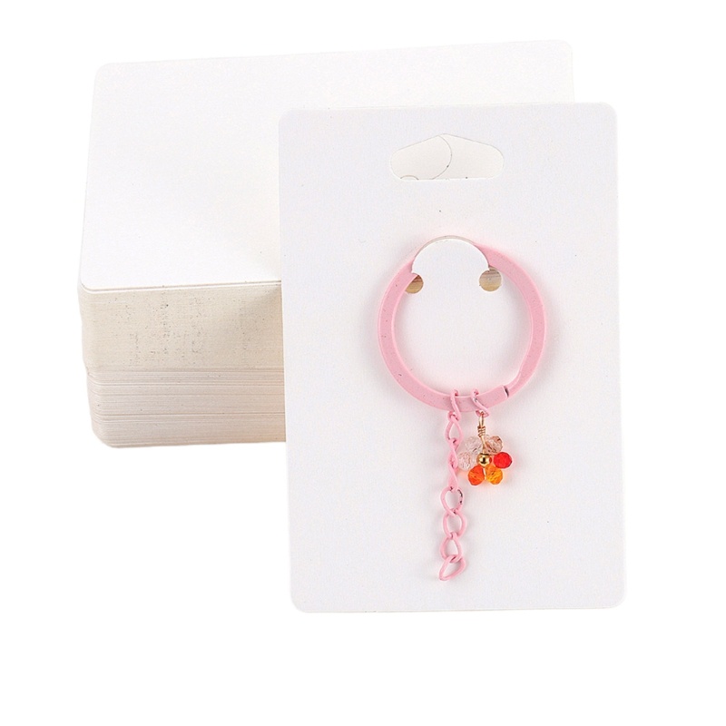 Set 50 Tấm Thẻ Trưng Bày Móc Khóa / Thẻ Trang Sức Bằng Giấy Nâu