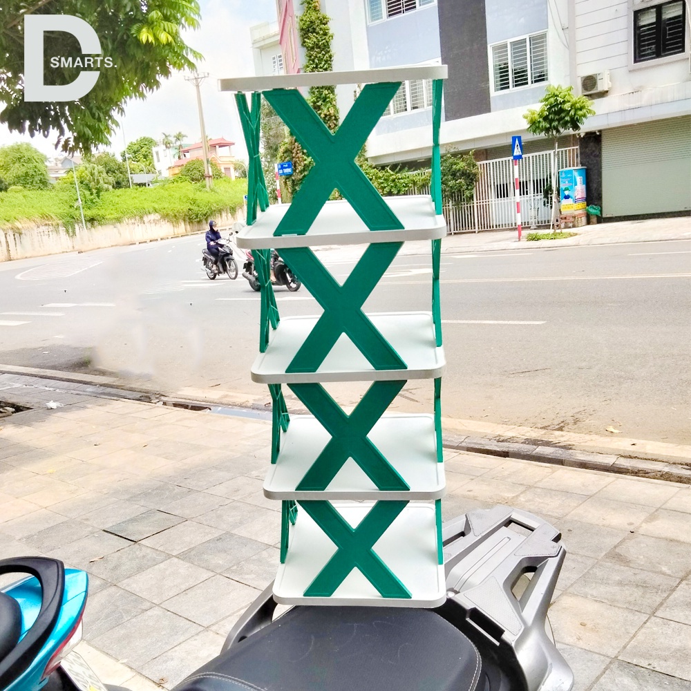 Kệ để giày dép chữ X thông minh có thể tháo lắp gấp gọn, kệ để đồ trang trí đa năng cao cấp C2202
