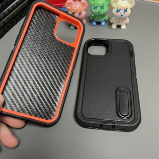 Ốp Điện Thoại Cao Su Dày Màu Đen 3 Trong 1 Chống Sốc Chống Trượt Cho Iphone 14 13 12 11 Pro Max 7 8 Plus X Xr Xsmax 6 6s